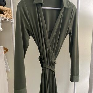Calvin Klein Forest Green Long Sleeve Dress